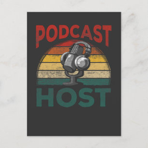 Carte Postale Podcast vintage Podcast Host Podcasting Diffusion