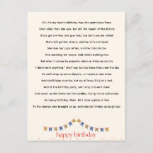 Poème d'anniversaire de maman Hilaried