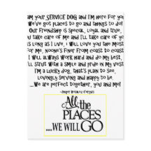 Poème de chien de service FNL BACK jaune