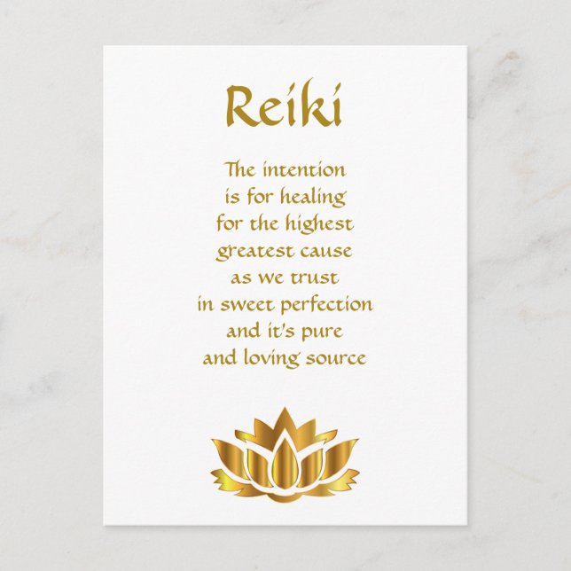 Carte Postale Poème de guérison Reiki (Devant)