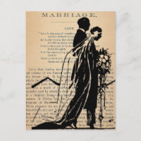 Poème de mariage par Longfellow Bride Groom Silhou