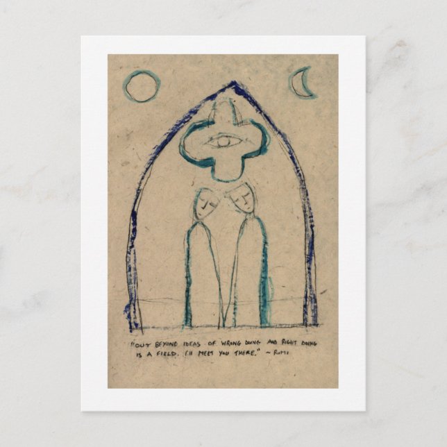 Carte Postale Poème de Rumi (Devant)