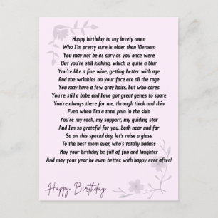 Carte Postale Poème Hilarié pour maman