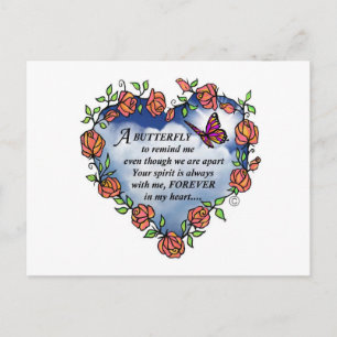 Carte Postale Poème papillon Memorial