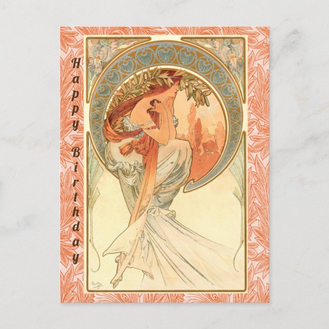 Carte Postale Poésie, Joyeux Anniversaire (Devant)