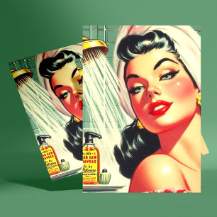 Carte Postale Poignée de douche vintage vers le haut