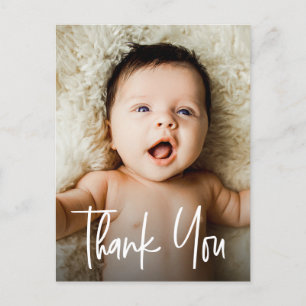 Carte Postale Poignée moderne photo Baby shower personnalisé