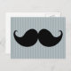 Carte Postale Poignée tendance Moustache Moustache Moustache (Devant / Derrière)