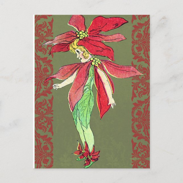 Carte Postale Poinsettia Flower Fairy (Devant)