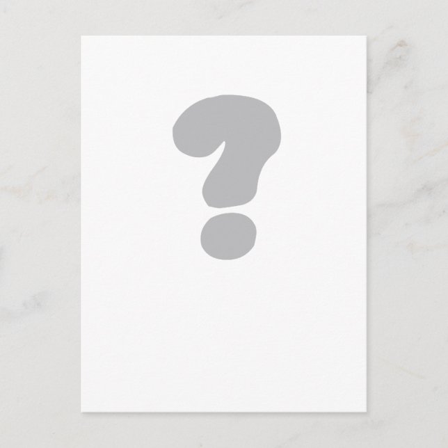 Carte Postale point d'interrogation ? (Devant)