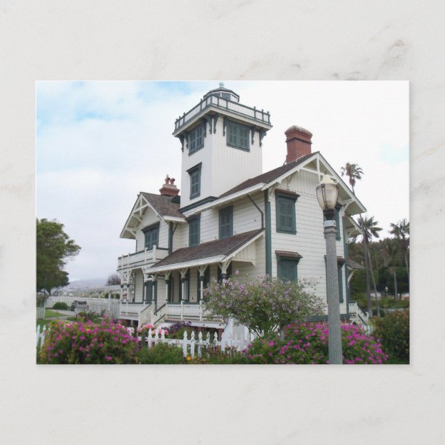 Carte Postale Point Postcard Fermin Phare San Pedro CA Park (Devant)