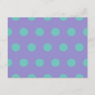 Carte postale Pointe Polka (Lavande & Aqua)