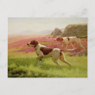 Carte Postale Pointeurs dans un paysage, 19ème siècle