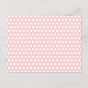 Carte Postale Points blancs sur rose pâle