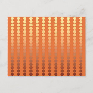 Carte Postale Points en satin - rouille et or