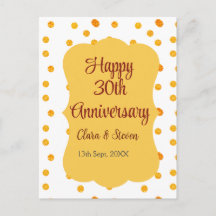 points jaunes scintillants 30 ans de mariage joyeu