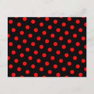 Carte Postale Points noirs et rouges