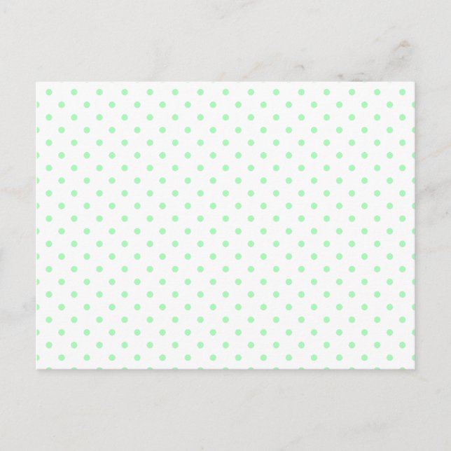 Carte Postale Points verts menthe (Devant)