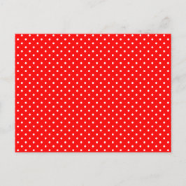 Carte Postale Pois minuscules rouges et blancs