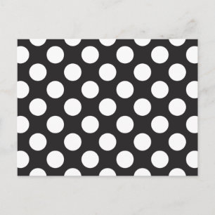 Carte Postale pois noir et blanc