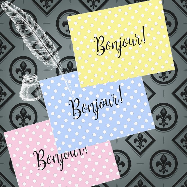 Carte Postale Pois sur Jaune (Créateur téléchargé)