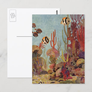 Carte Postale Poisson ange dans le corail, poissons tropicaux vi