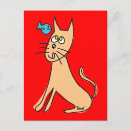 Carte postale Poisson & Chat