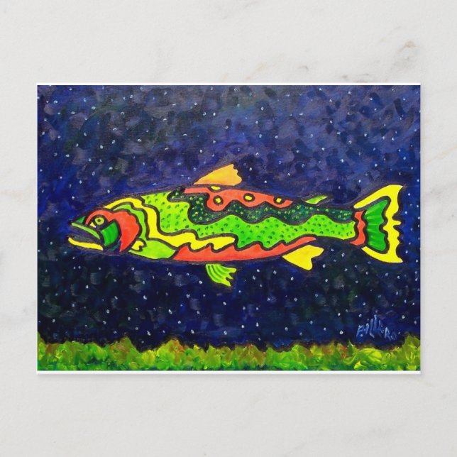 Carte Postale Poisson de couleur (Devant)