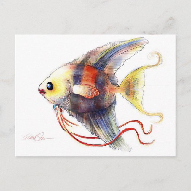 Carte Postale Poisson Imaginaire : Angelica (Devant)