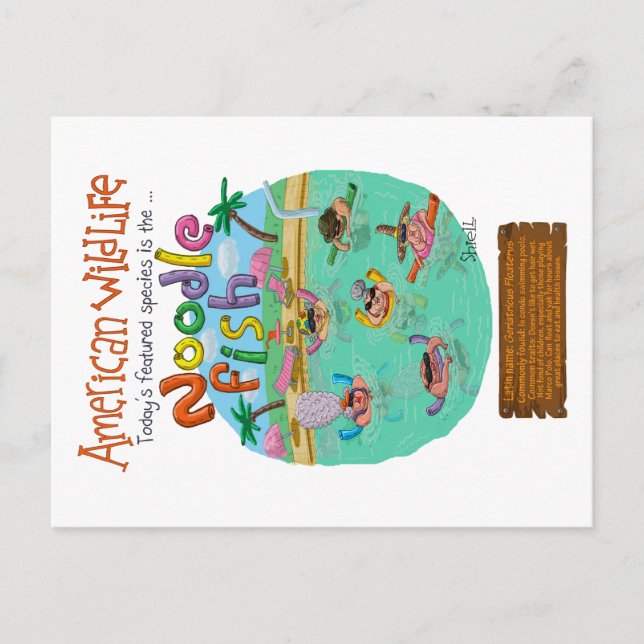 Carte Postale Poisson-nouilles américain (Devant)