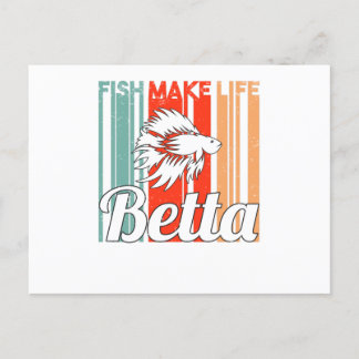 Carte Postale Poisson Ornemental Lutter Poisson Betta Aquarium R