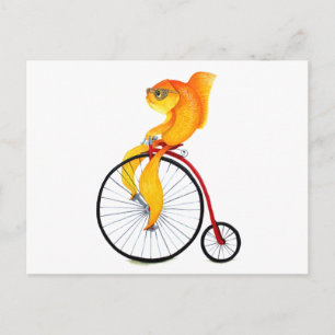 Carte Postale Poisson Penny Farthing