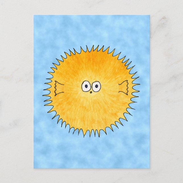 Carte Postale Poisson porc-épic. (Devant)