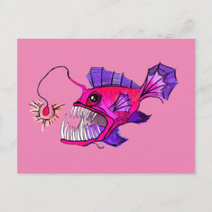 Carte Postale Poisson rose