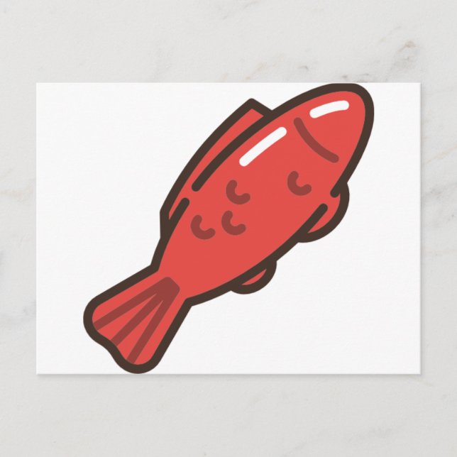 Carte Postale poisson rouge (Devant)