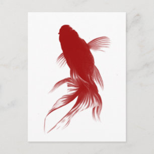 Carte Postale Poisson rouge Ryukin