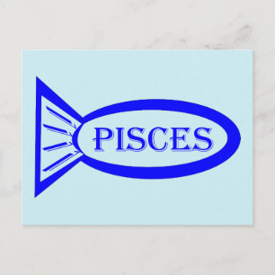 Carte postale Poisson SIGNE PISTES