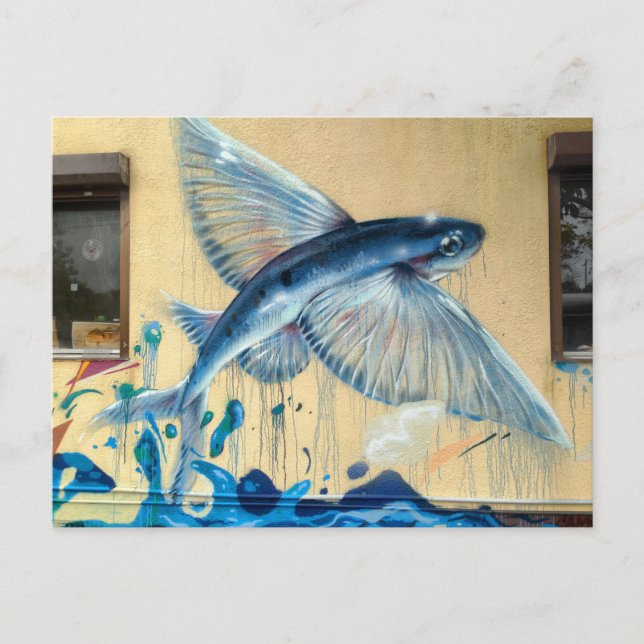 Carte Postale Poisson volant no 2 (Devant)