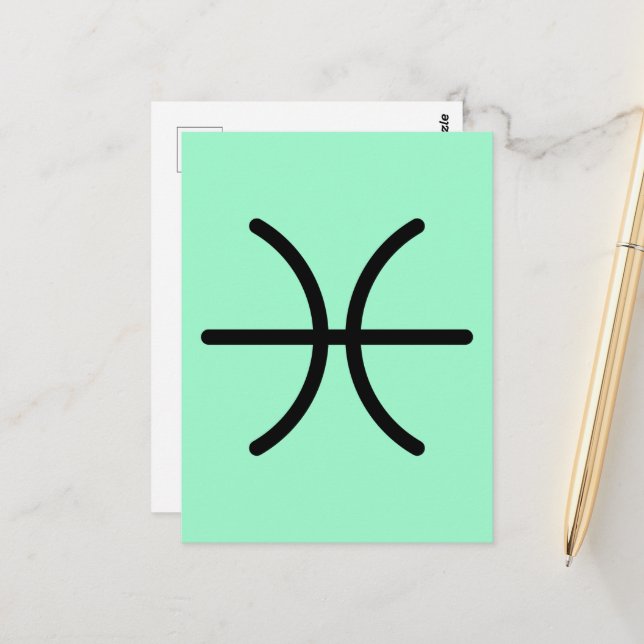 Carte postale Poissons (Devant/Arrière en situation)