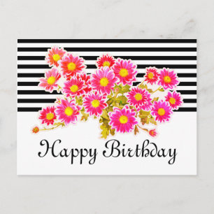 Carte Postale Poissons roses / Bouquet Asters + vos idées