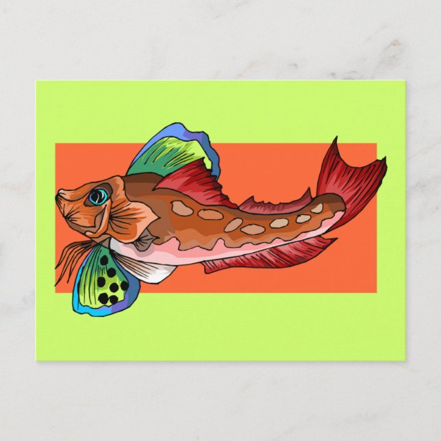 Carte Postale Poissons tropicaux 1 Poissons Cool populaires Retr (Devant)