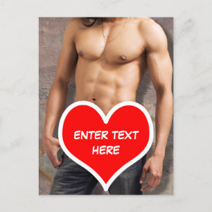 Carte Postale Poitrine nue de l'homme Ajouter son propre texte