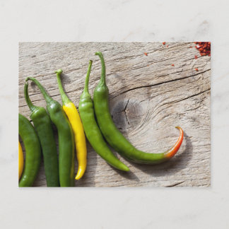 Carte Postale Poivre jaune et vert