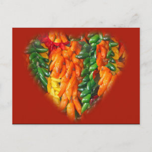 Carte Postale Poivrons chiliens chauds