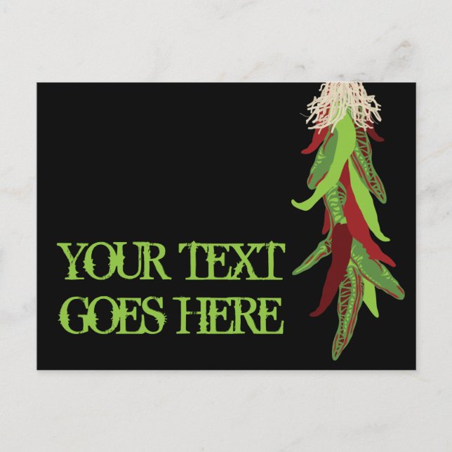 Carte Postale poivrons verts (Devant)