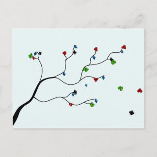 Carte Postale Poker arbre design moderne