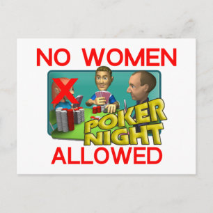 Carte Postale Poker No Women
