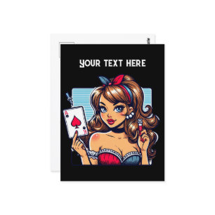 Carte Postale Poker vintage cool