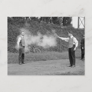 Carte Postale Police Teste Gilet Pare-Balles, 1923