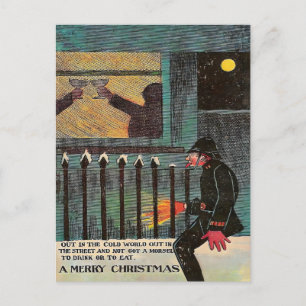 Carte Postale Policier Victorien Solitaire dans le Froid